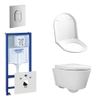 QeramiQ Sanidusa Compact toiletset bestaande uit inbouwreservoir, compact wandcloset met toiletzitting en bedieningsplaat verticaal chroom SW158398 QeramiQ Sanidusa Compact toiletset bestaande uit inbouwreservoir, compact wandcloset met toiletzitting en bedieningsplaat verticaal chroom SW158398