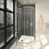 Saniclass Cansano douchecabine kwartrond met schuifdeuren 90x90x193.5 incl douchebak 3.5cm helder glas chroom SW23957 Saniclass Cansano douchecabine kwartrond met schuifdeuren 90x90x193.5 incl douchebak 3.5cm helder glas chroom SW23957