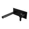 BRAUER Black Edition Mitigeur de lavabo encastré - bec droit à gauche - levier plat étroit - y compris partie encastrée - plaque de recouvrement - modèle D 1 - noir mat SW385403
