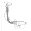 Xenz Serviceartikel Luxe vidage/combinaison de remplissage de baignoire allongée laiton or brossé SW714313
