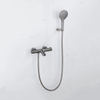 FugaFlow Eccelente Sobrado Robinet de baignoire thermostatique avec douchette ronde, support et flexible métal Gunmetal PVD SW1124104