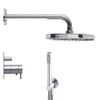 Qisani Flow regendoucheset met 2-wegs inbouw thermostaatkraan inclusief handdouche met houder en hoofddouche inbouw chroom SW108360 Qisani Flow regendoucheset met 2-wegs inbouw thermostaatkraan inclusief handdouche met houder en hoofddouche inbouw chroom SW108360