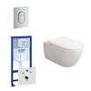 Villeroy & Boch Subway 2.0 ViFresh toiletset - met slimseat - softclose en quick release en bedieningsplaat verticaal - mat chroom (wit) SW160019