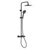 Royal Plaza Gondo set de douche à poser tête de douche et douchette thermostatique noir mat SW196715
