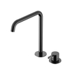 Hotbath Ace Mitigeur lavabo - rehaussé - bec rotatif - 2 trous - PVD - Noir poli SW1117619