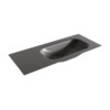 Mondiaz BIG small Darkgrey solid surface inbouw wastafel 110cm rechts SW429008 Mondiaz BIG small Darkgrey solid surface inbouw wastafel 110cm rechts SW429008