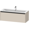 Duravit Ketho 2 meuble bas pour lavabo avec 1 tiroir pour lavabo simple 121x48x44cm avec poignée anthracite taupe supermat SW773118