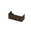 INK Meuble sous-lavabo - 100x45x38cm - 1 tiroir - push to open - MDF - rainuré - placage - Chocolate SW1174767