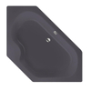 Xenz Menorca baignoire d’angle 145x145cm avec pieds sans vidage Acrylique anthracite mat SW103527 Xenz Menorca baignoire d’angle 145x145cm avec pieds sans vidage Acrylique anthracite mat SW103527