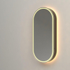 Saniclass Shine spiegelkast – ovaal – 45x100x14 cm – indirecte LED rondom – spiegelverwarming – Zwart SW1236526