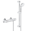 Grohe Grohtherm-1000 New comfortset met douchekraan thermostatisch met koppelingen met New Tempesta glijstangcombinatie 60cm chroom/wit SW108044 Grohe Grohtherm-1000 New comfortset met douchekraan thermostatisch met koppelingen met New Tempesta glijstangcombinatie 60cm chroom/wit SW108044