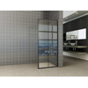Wiesbaden Soho inloopdouche 90x200cm met 10mm helder NANO glas met handdoekhouder zwart mat SW204001