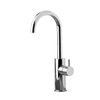 Qisani Flow wastafelkraan met hoge uitloop inclusief klikwaste opbouw chroom SW108359 Qisani Flow wastafelkraan met hoge uitloop inclusief klikwaste opbouw chroom SW108359