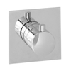 Thermostat encastré Brauer boutons ronds avec plaque arrière carrée 11x11cm chrome poli SW63923