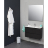 Adema Bella badmeubel met keramiek wastafel 1 kraangat met spiegel 80x55x46cm Antraciet mat SW398106 Adema Bella badmeubel met keramiek wastafel 1 kraangat met spiegel 80x55x46cm Antraciet mat SW398106
