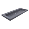 Wiesbaden Raw Wastafel enkel - met 1 kraangat - 100x46x5cm hardsteen gezoet SW106385