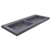 Wiesbaden B dubbele meubelwastafel 120x46x5 zonder kraangaten hardsteen zwart SW106382 Wiesbaden B dubbele meubelwastafel 120x46x5 zonder kraangaten hardsteen zwart SW106382