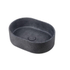 Ideavit Rock Waskom 40x28x12cm ovaal concrete beton Dark grey SW416478