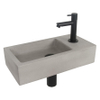 Differnz Jukon fonteinset – 38.5x18.5x9 cm – beton grijs – zwarte kraan SW205843