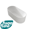 FugaFlow Eccelente Anta baignoire îlot - nervuré - 170x80x58cm - avec vidage - acrylique - blanc mat SW1123257