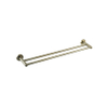 Fortifura Calvi Handdoekhouder - dubbel - rond - PVD - geborsteld messing (goud) SW639939