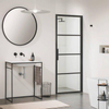 Sealskin Soho porte de douche - 80x210cm - porte pivotante - droite - noir mat SW207580