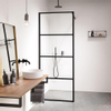 Sealskin Soho douche à l'italienne type A3 100x210cm verre noir-transparent SW207583