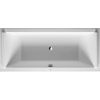Duravit Starck Slimline Starckkunststof duobad acryl rechthoekig - 180x90x46cm - zonder poten - voor inbouw of ommanteling - glans wit 0297578