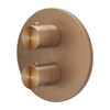 IVY Concord Élément de finition - pour mitigeur thermostatique encastré - inverseur d'arrêt 2 voies - rosace ronde - Inox 316 - cuivre mat brossé PVD SW1030939