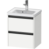 Duravit Ketho.2 Wastafelonderbouwkast - met 2 laden - 48.4x37.5x54.9cm - met grepen antraciet - wit mat SW772013