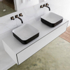MONDIAZ LAGOM 140cm badmeubel solid surface urban 1 lades Wastafel BINX opzetkom dubbel zonder kraangat SW409353 MONDIAZ LAGOM 140cm badmeubel solid surface urban 1 lades Wastafel BINX opzetkom dubbel zonder kraangat SW409353