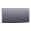 BRAUER Impress spiegelkast – 139x70x15 cm – 3 deuren, dubbelzijdige spiegeldeuren – Driftwood SW499545