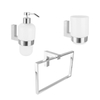 Aliseo Eighteen wastafel accessoireset 3 delig chroom SW207683 Aliseo Eighteen wastafel accessoireset 3 delig chroom SW207683