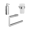Crosswater MPRO wastafel accessoireset 3 delig chroom SW207669 Crosswater MPRO wastafel accessoireset 3 delig chroom SW207669