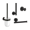 Aliseo Nexxus toilet accessoireset 4 delig mat zwart SW207664 Aliseo Nexxus toilet accessoireset 4 delig mat zwart SW207664
