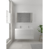Bruynzeel Box badmeubelset 120x45cm 2 kraangaten 1 wasbak 2 lades met spiegelkast met softclose composite glans wit SW384026 Bruynzeel Box badmeubelset 120x45cm 2 kraangaten 1 wasbak 2 lades met spiegelkast met softclose composite glans wit SW384026