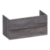 BRAUER Joy wastafelonderkast - 100x46x50cm - 2 softclose lades - greeploos - 1 sifon uitsparing - Driftwood SW1204180