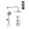 Crosswater Kai doucheset Dial drukknoppen inbouwkraan met regendouche 20cm met 3 standen handdouche chroom SW209184 Crosswater Kai doucheset Dial drukknoppen inbouwkraan met regendouche 20cm met 3 standen handdouche chroom SW209184