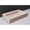 Forzalaqua Bellezza lavabo - 80.5x51.5x9cm - sans trou de robinet - travertin adouci (beige) SW67886