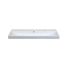 HR badmeubelen Just Lavabo - 121x46x7.5cm - 1 bac - 2 trous de robinet - céramique blanche SW457624
