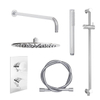 Adema Shower inbouwdoucheset 20cm hoofddouche met wandbevestiging en glijstang compleet Chroom SW9180 Adema Shower inbouwdoucheset 20cm hoofddouche met wandbevestiging en glijstang compleet Chroom SW9180