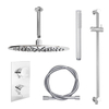 Adema Shower inbouwdoucheset 30cm hoofddouche met plafondbevestiging en glijstang compleet Chroom SW9183 Adema Shower inbouwdoucheset 30cm hoofddouche met plafondbevestiging en glijstang compleet Chroom SW9183