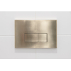 QeramiQ Push Metal Bedieningsplaat - voor Geberit UP320 inbouwreservoir - dualflush - rechthoekige knoppen - metaal goud geborsteld SW706201