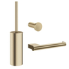Crosswater MPRO set de toilette avec un crochet porte brosse de toilette et porte rouleau de toilette laiton brossé SW223338 Crosswater MPRO set de toilette avec un crochet porte brosse de toilette et porte rouleau de toilette laiton brossé SW223338