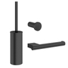 Crosswater MPRO set WC avec un crochet porte brosse WC et porte-papier toilette mat noir SW223336 Crosswater MPRO set WC avec un crochet porte brosse WC et porte-papier toilette mat noir SW223336