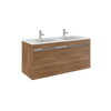 Crosswater KAI badmeubel 2 lades 120x48x45.5cm MDF Honey Walnut mat inclusief wastafel SW224878 Crosswater KAI badmeubel 2 lades 120x48x45.5cm MDF Honey Walnut mat inclusief wastafel SW224878