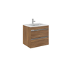 Crosswater KAI X badmeubel 2 lades 60x48x45.5cm MDF Honey Walnut mat inclusief wastafel SW224881 Crosswater KAI X badmeubel 2 lades 60x48x45.5cm MDF Honey Walnut mat inclusief wastafel SW224881