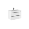 Crosswater KAI X badmeubel 2 lades 80x48x45.5cm MDF hoogglans wit inclusief wastafel SW224885 Crosswater KAI X badmeubel 2 lades 80x48x45.5cm MDF hoogglans wit inclusief wastafel SW224885