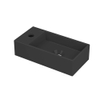 INK Versus Fontaine - 36x18x9cm - lavabo à droite - 1 trou de robinet - porcelaine noir mat SW493356