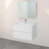 Adema Bella badmeubelset 80x45.5x55cm greeploos met spiegel wit SW224892 Adema Bella badmeubelset 80x45.5x55cm greeploos met spiegel wit SW224892